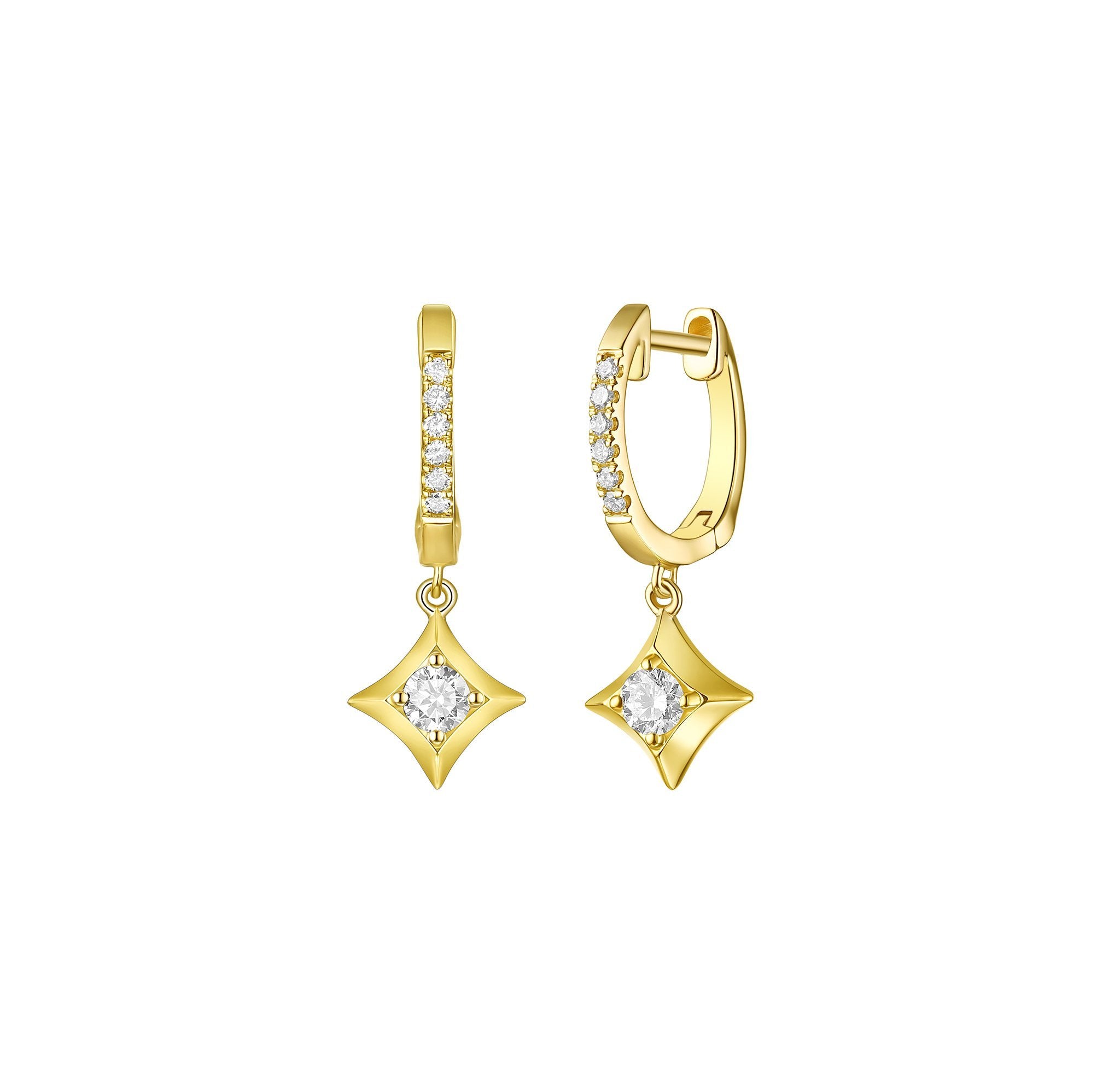 Sparkle Drop Dangling 0.28ctw Lab Grown Diamond Earrings E-00702WHT