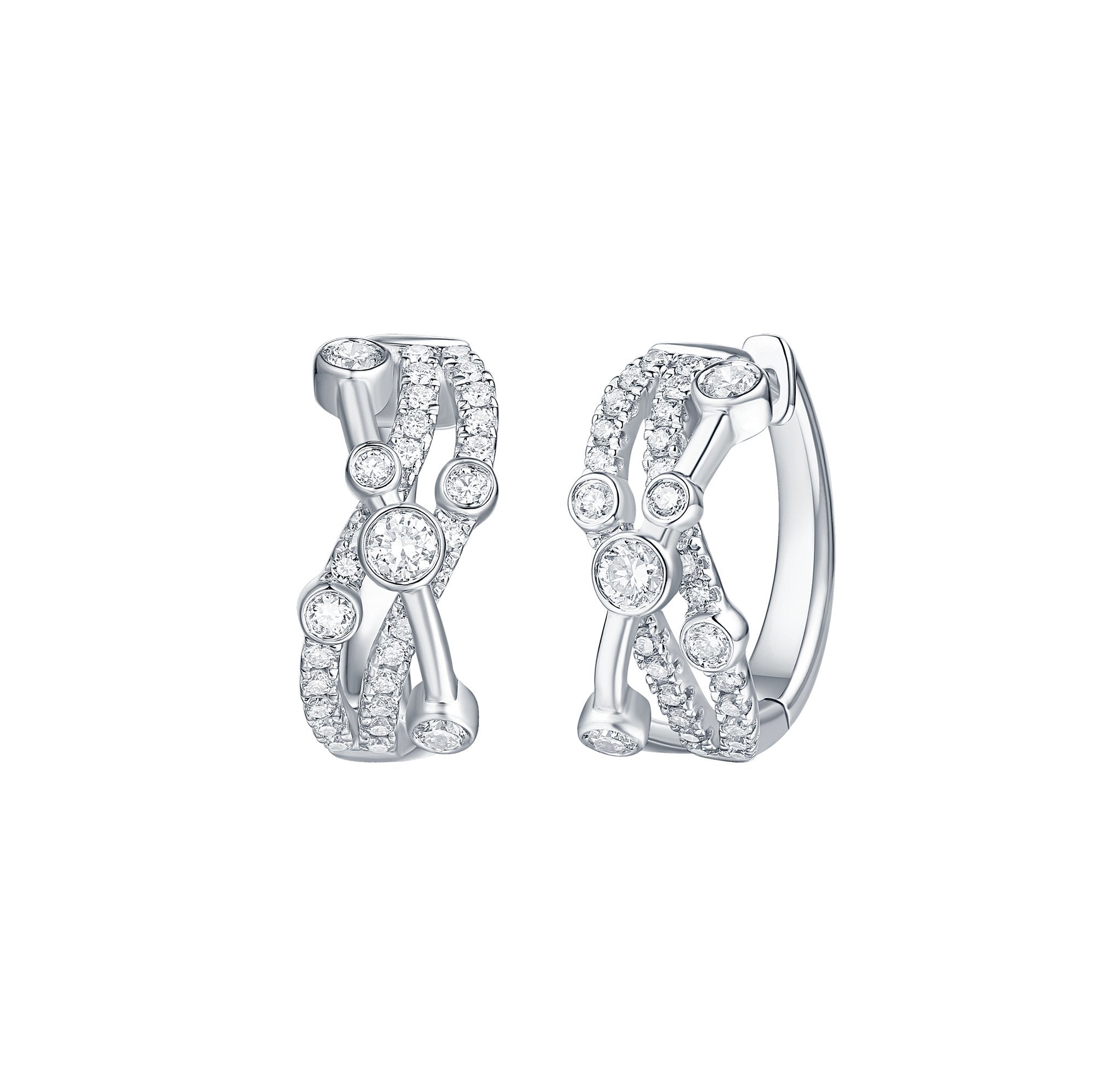 Bubbly 0.83ct Lab Grown Diamonds Earrings E-00325WHT