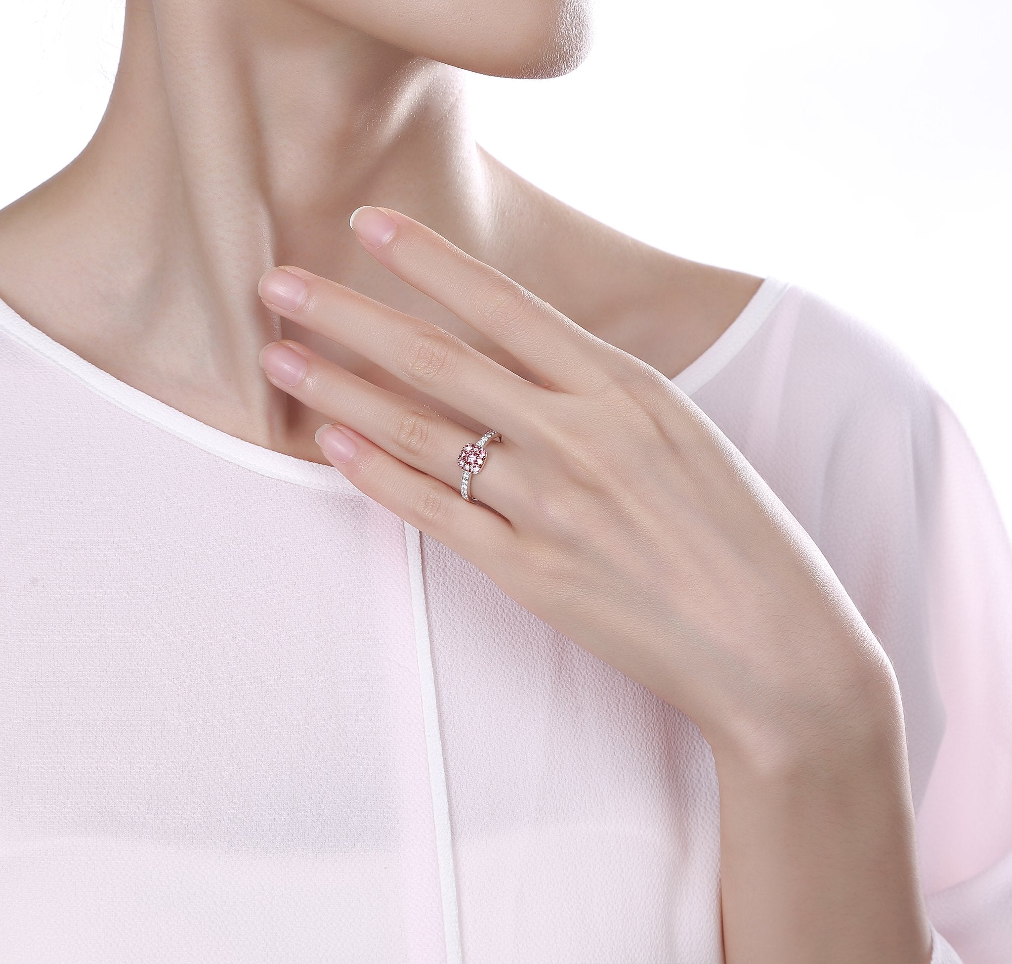 Souffle Pink 0.62ctw Ring R-00506PNK
