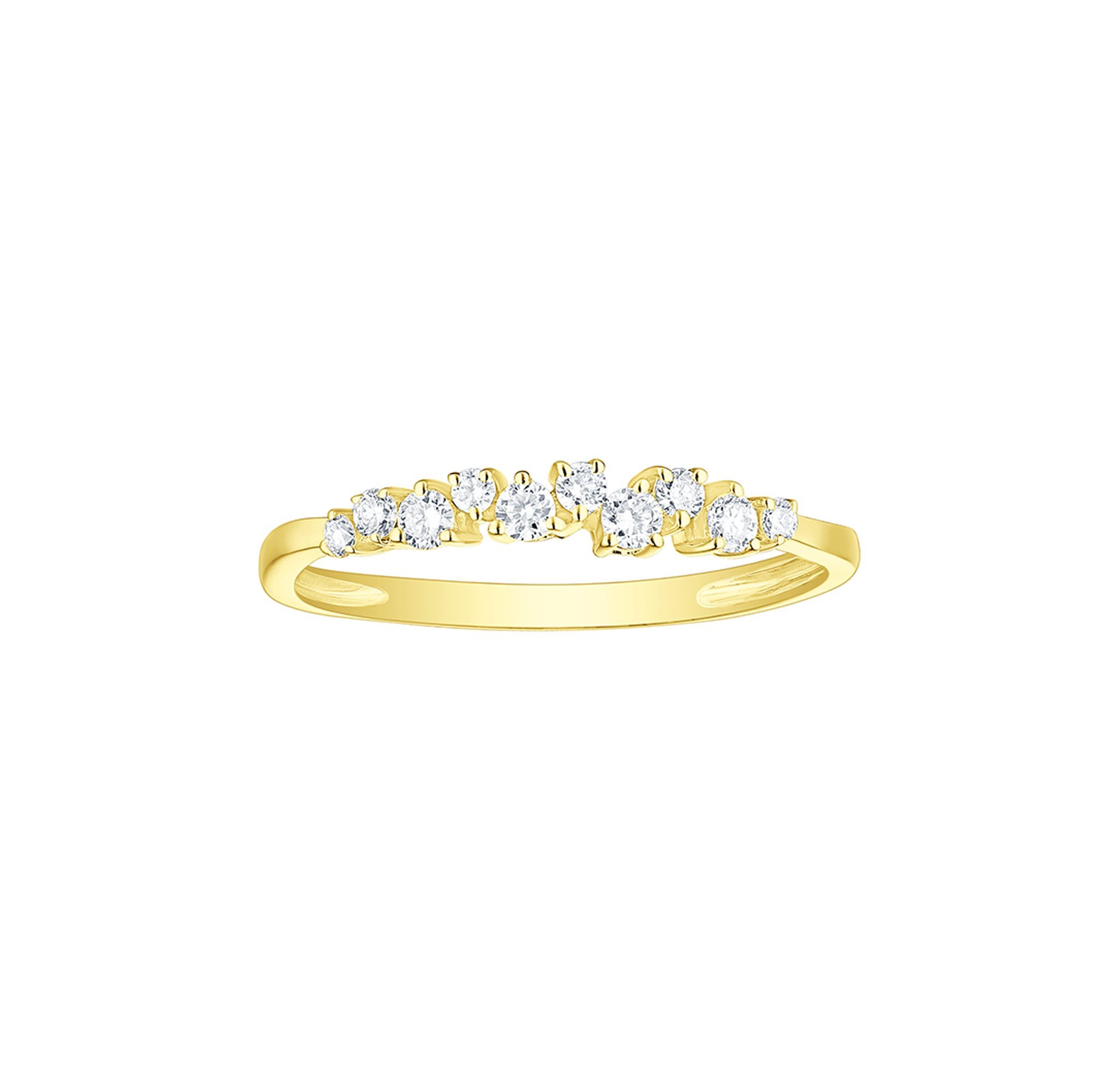 Drizzle 0.20ct Lab Grown Diamond Ring R-00244WHT Yellow Gold