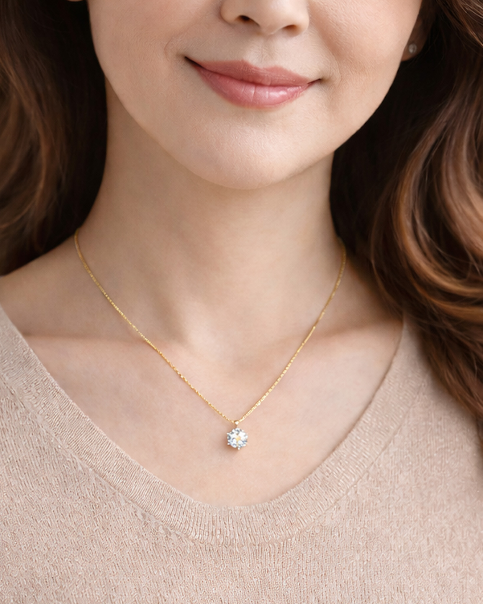 K18 ラボグロウンダイヤモンド1.1ctネックレス