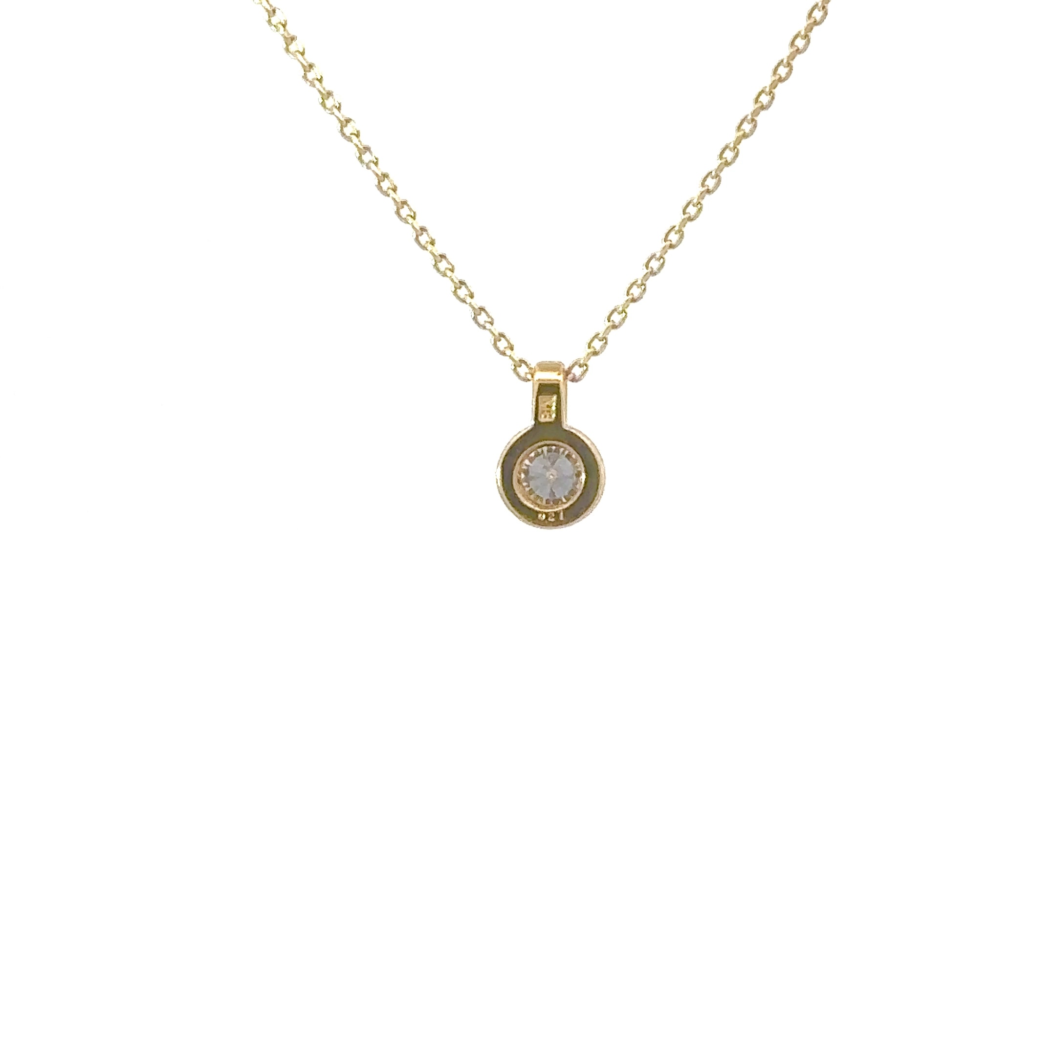 K18YG  ラボグロウンダイヤモンド0.25ct ネックレス