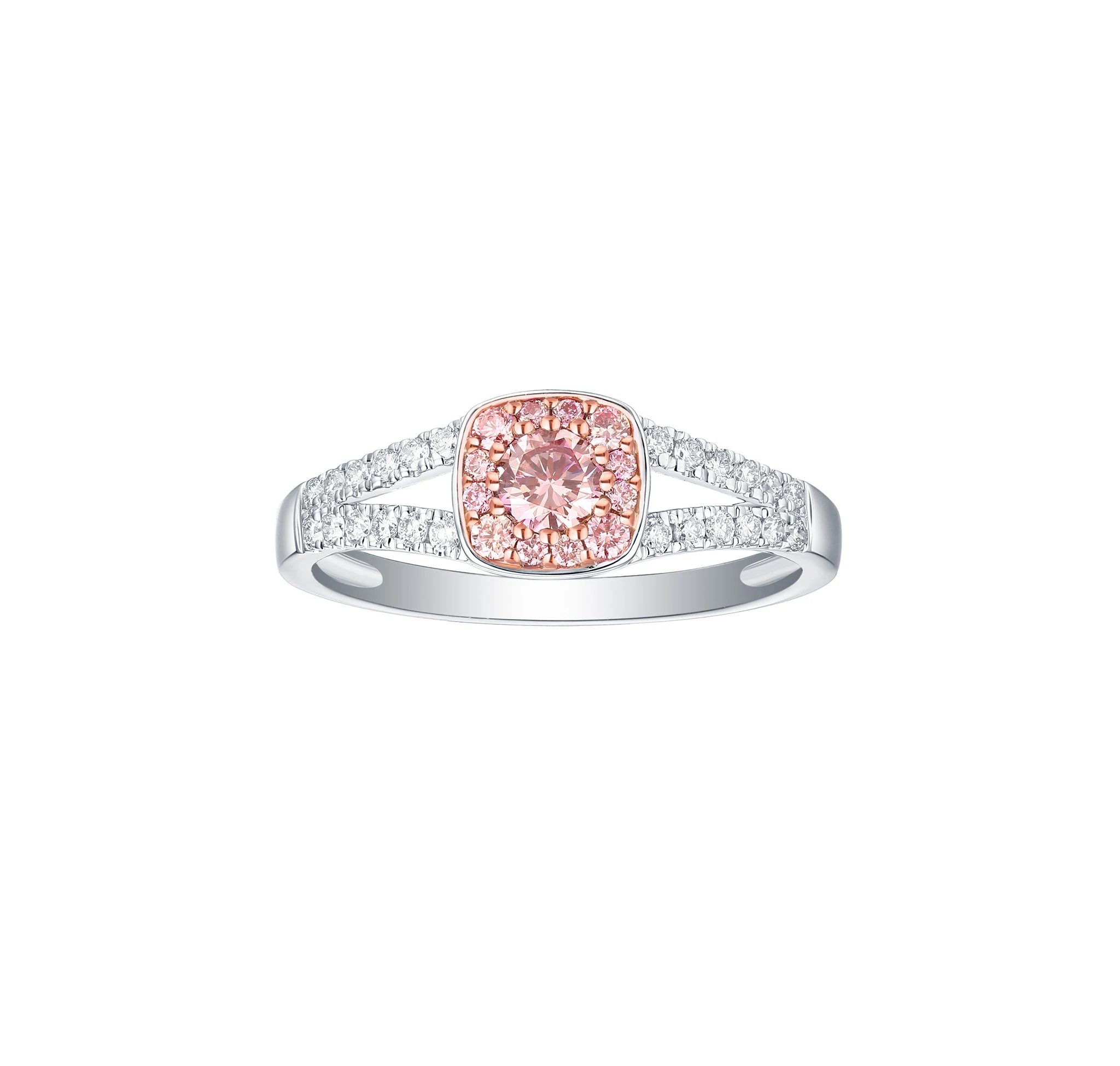 Souffle Pink 0.52ctw Lab Grown Diamond Ring R-00504PNK