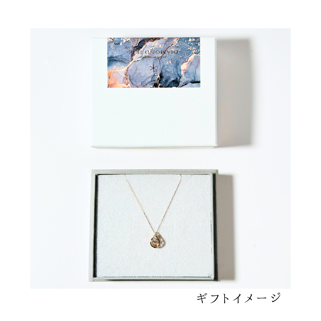 K10WGダンシングストーンネックレス