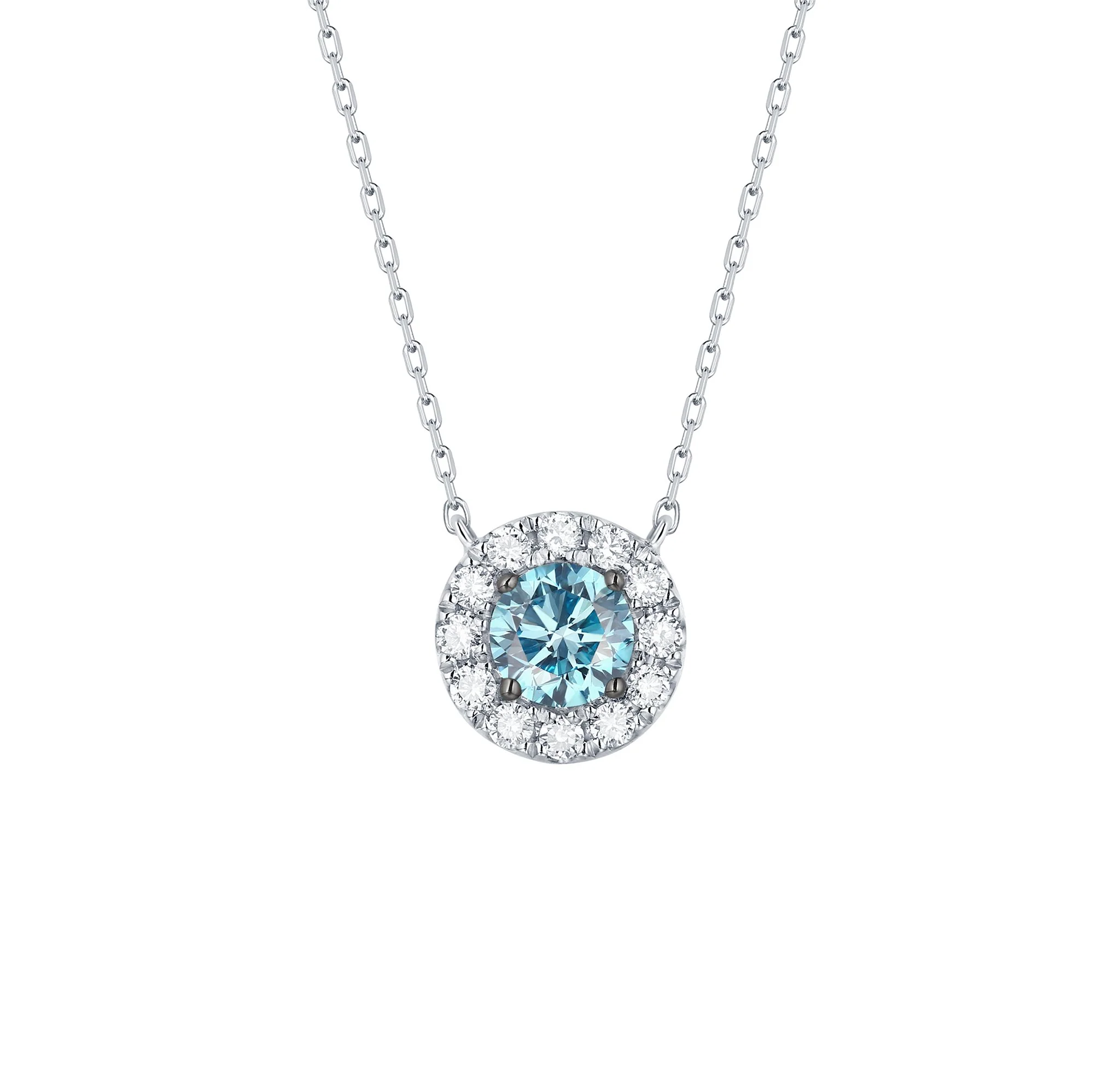 Blush Blue 0.74ctw Lab Grown Diamond Necklace NL-00092BLU