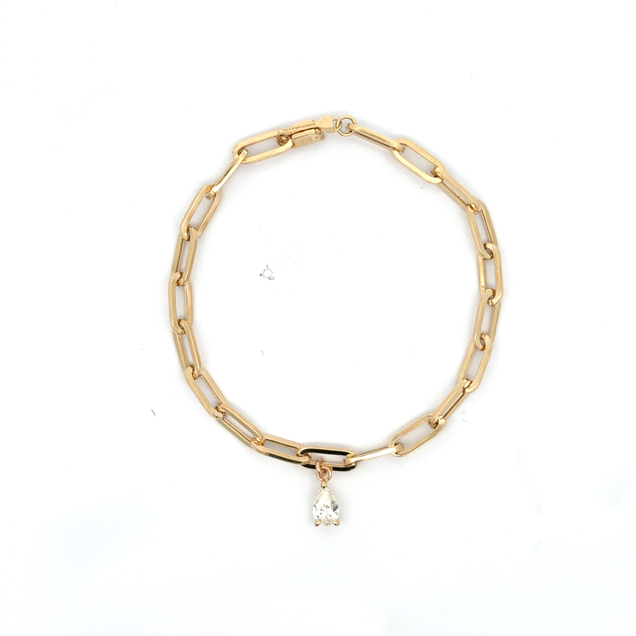 ペアシェイプクリップチェーンブレスレット