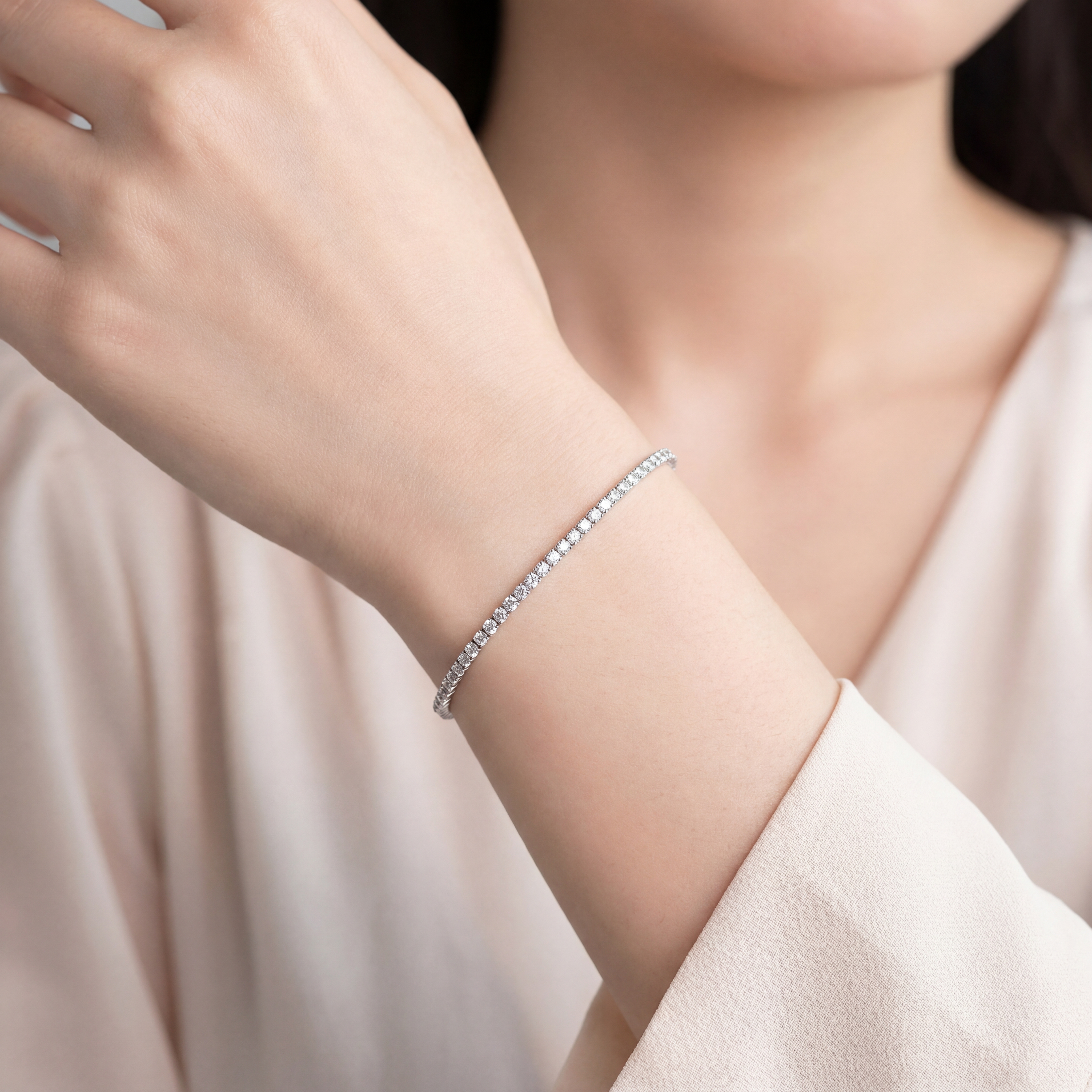 Pt900テニスブレスレット