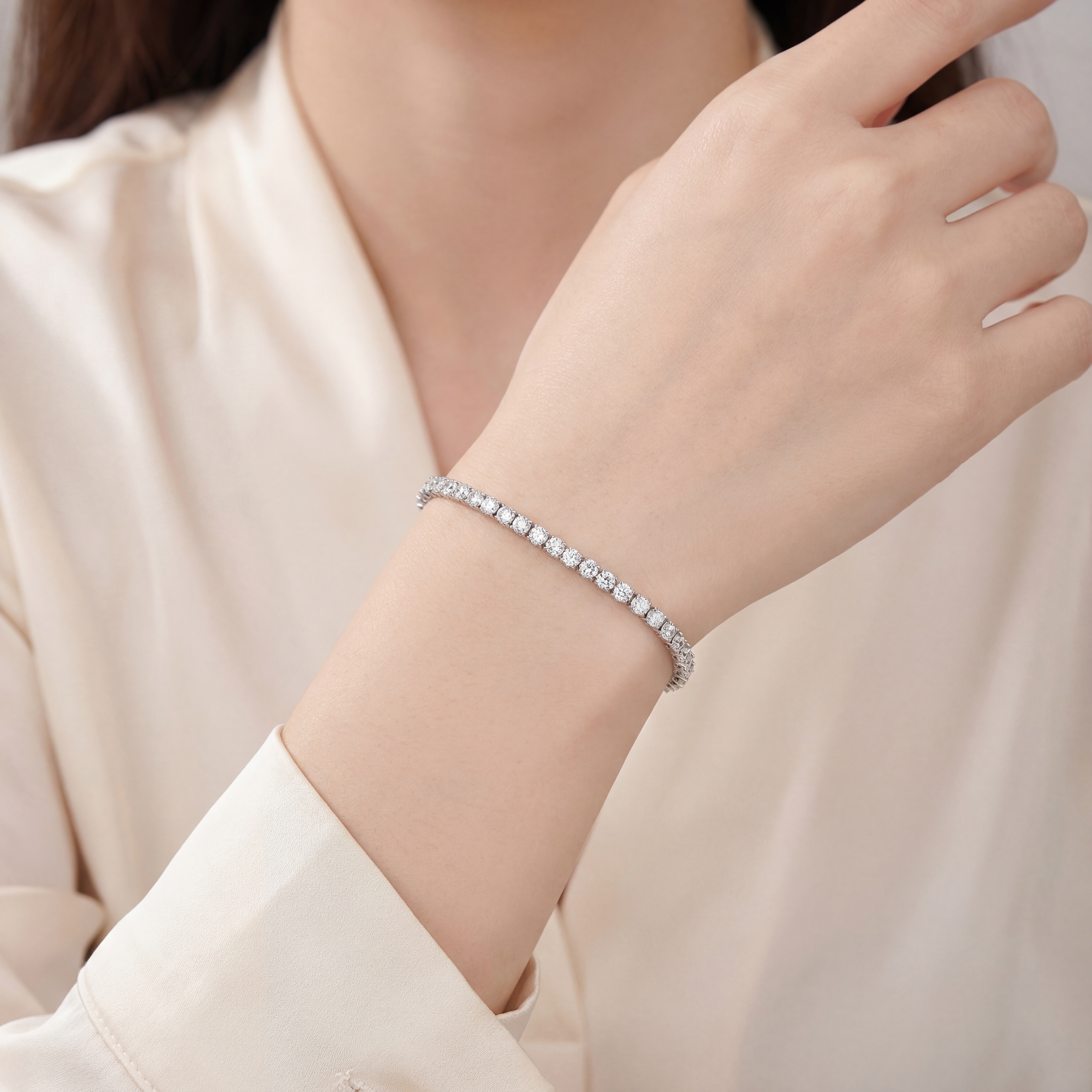 Pt900 テニスブレスレット