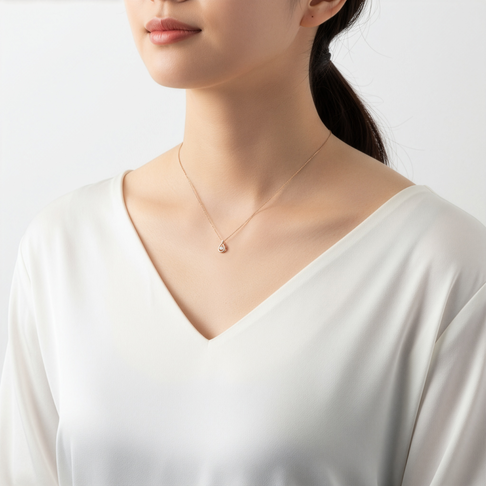 K10YGダンシングストーンネックレス