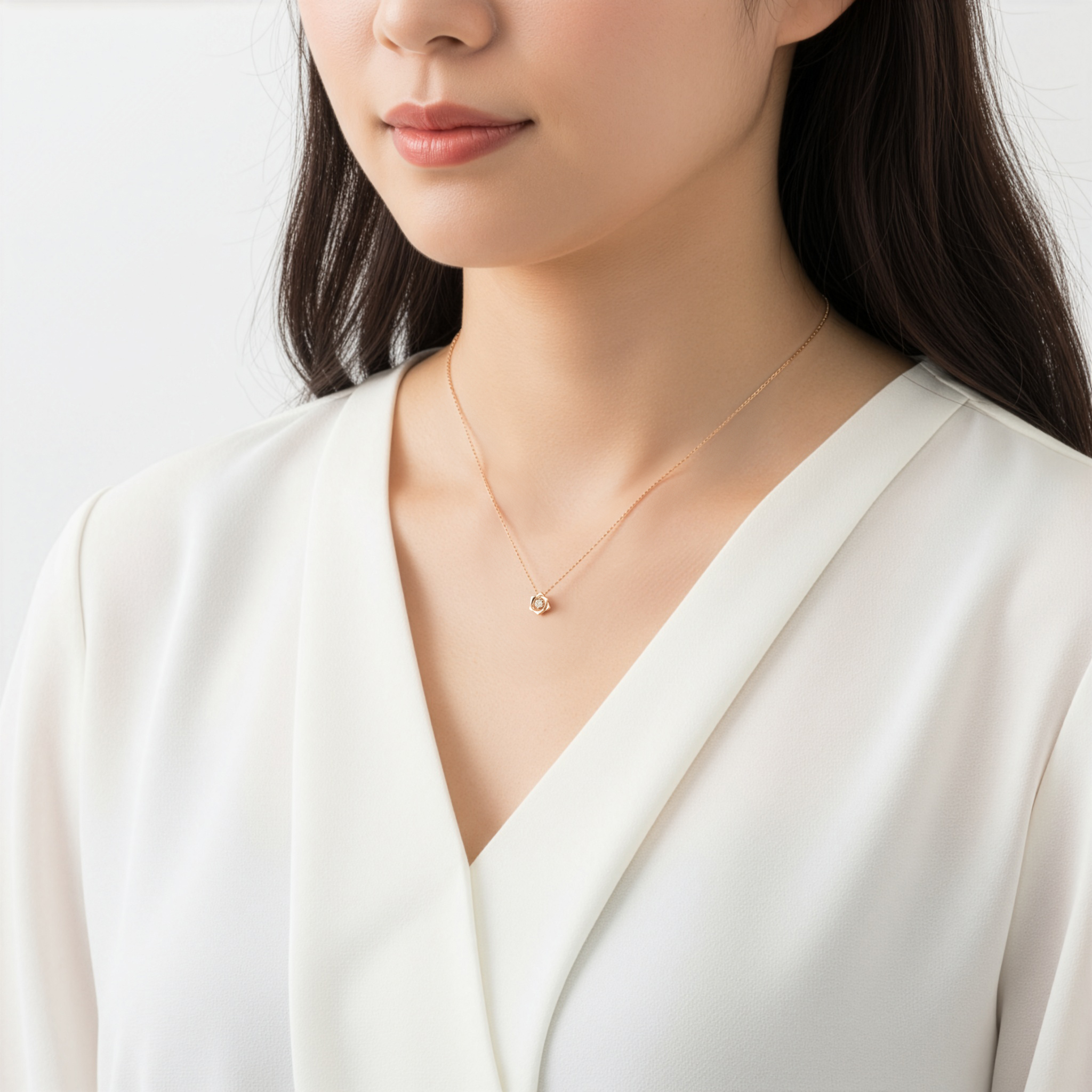 K10YGダンシングストーンネックレス