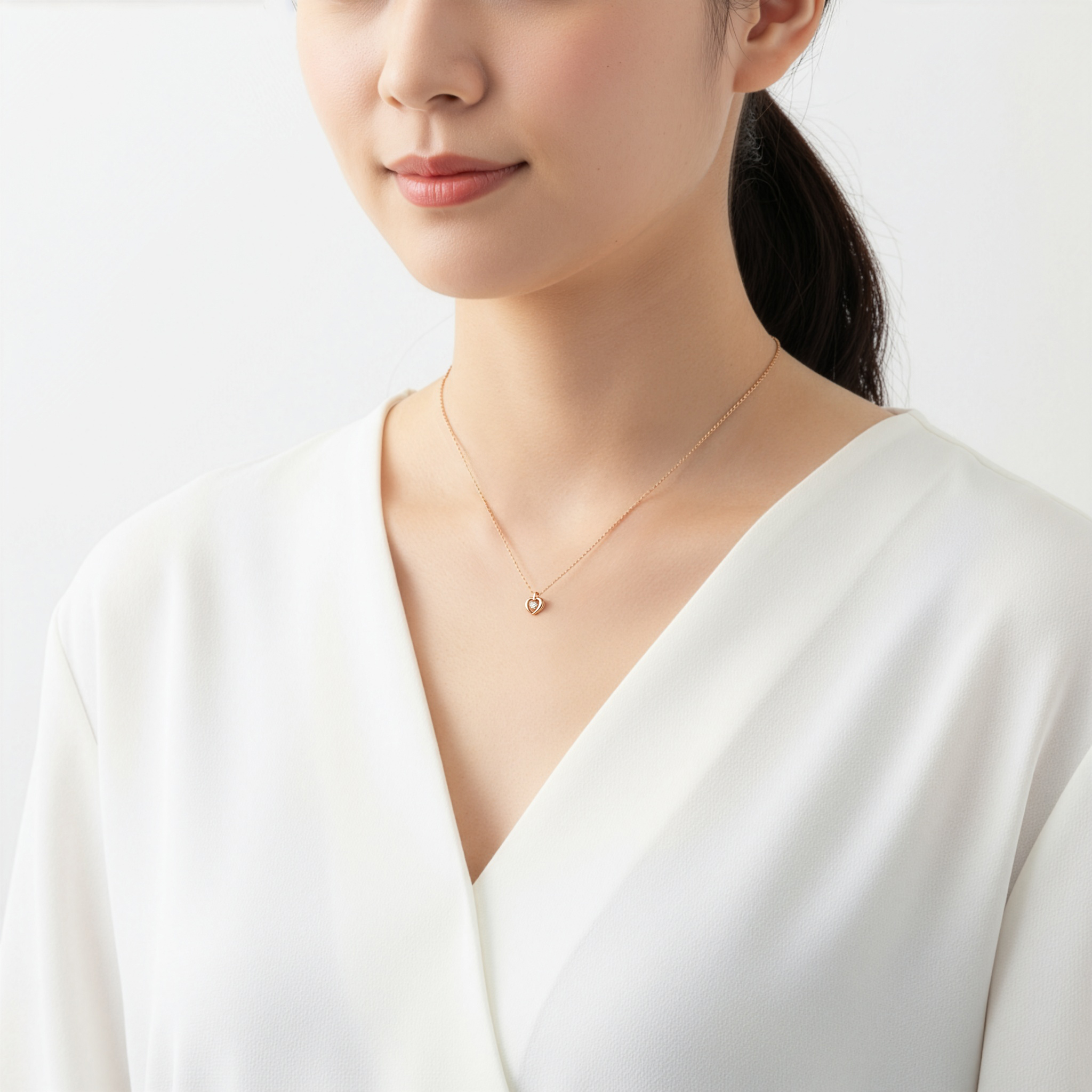 K10WGダンシングストーンネックレス