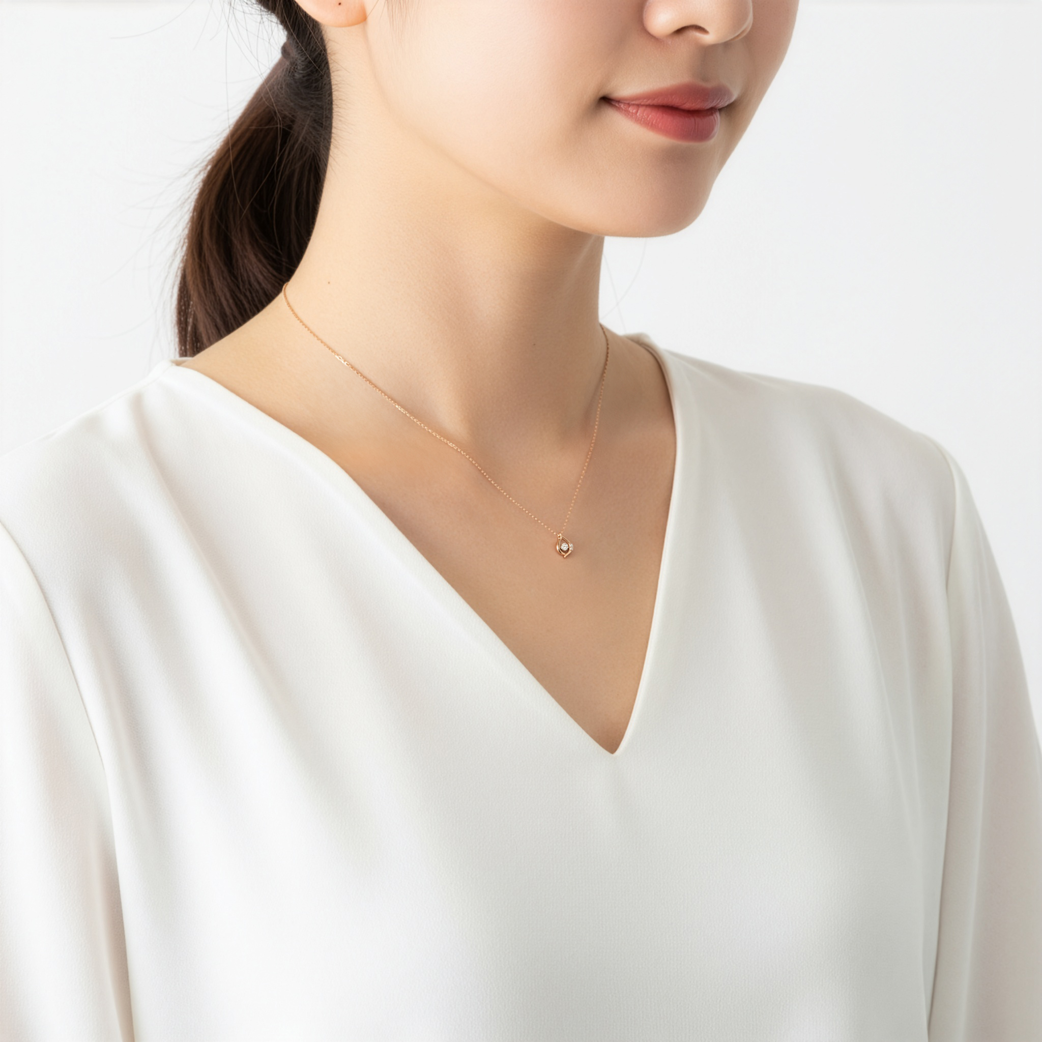 K10YGダンシングストーンネックレス