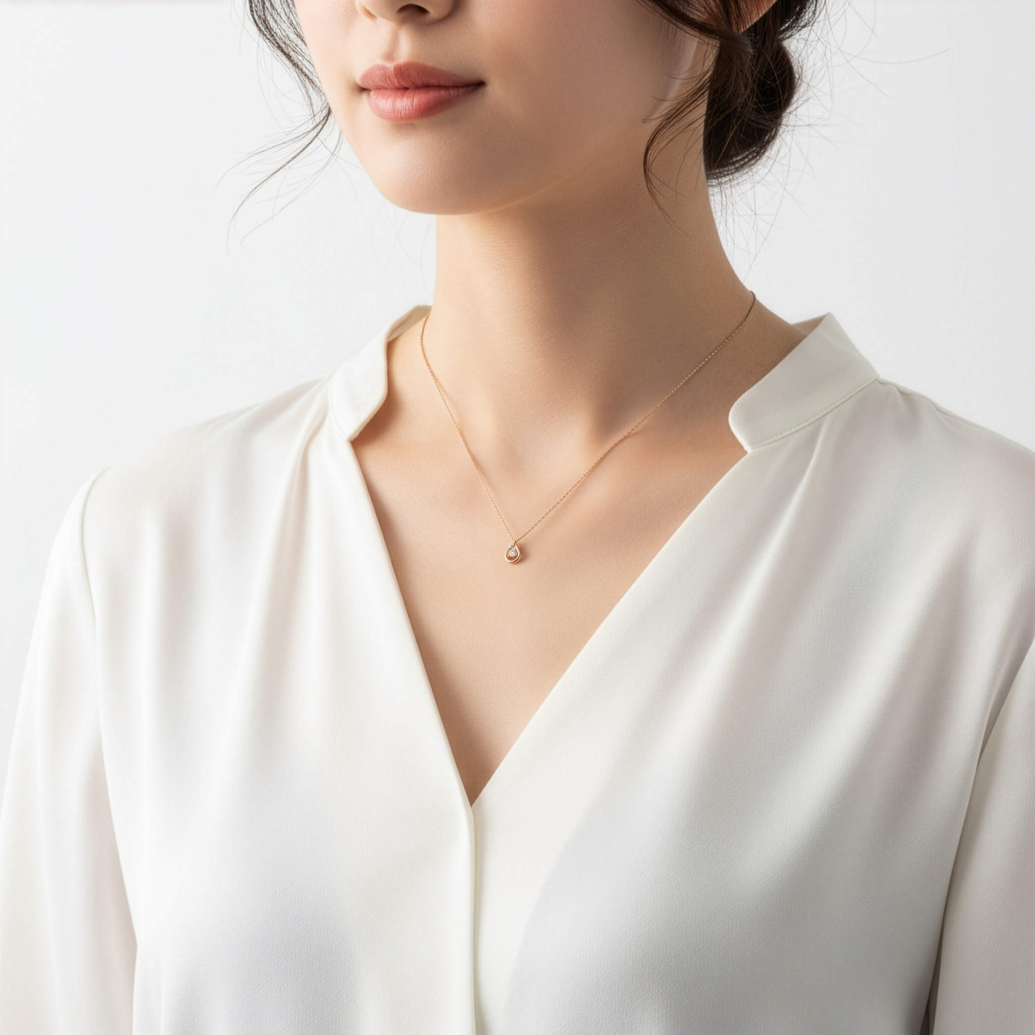 K10YGダンシングストーンネックレス