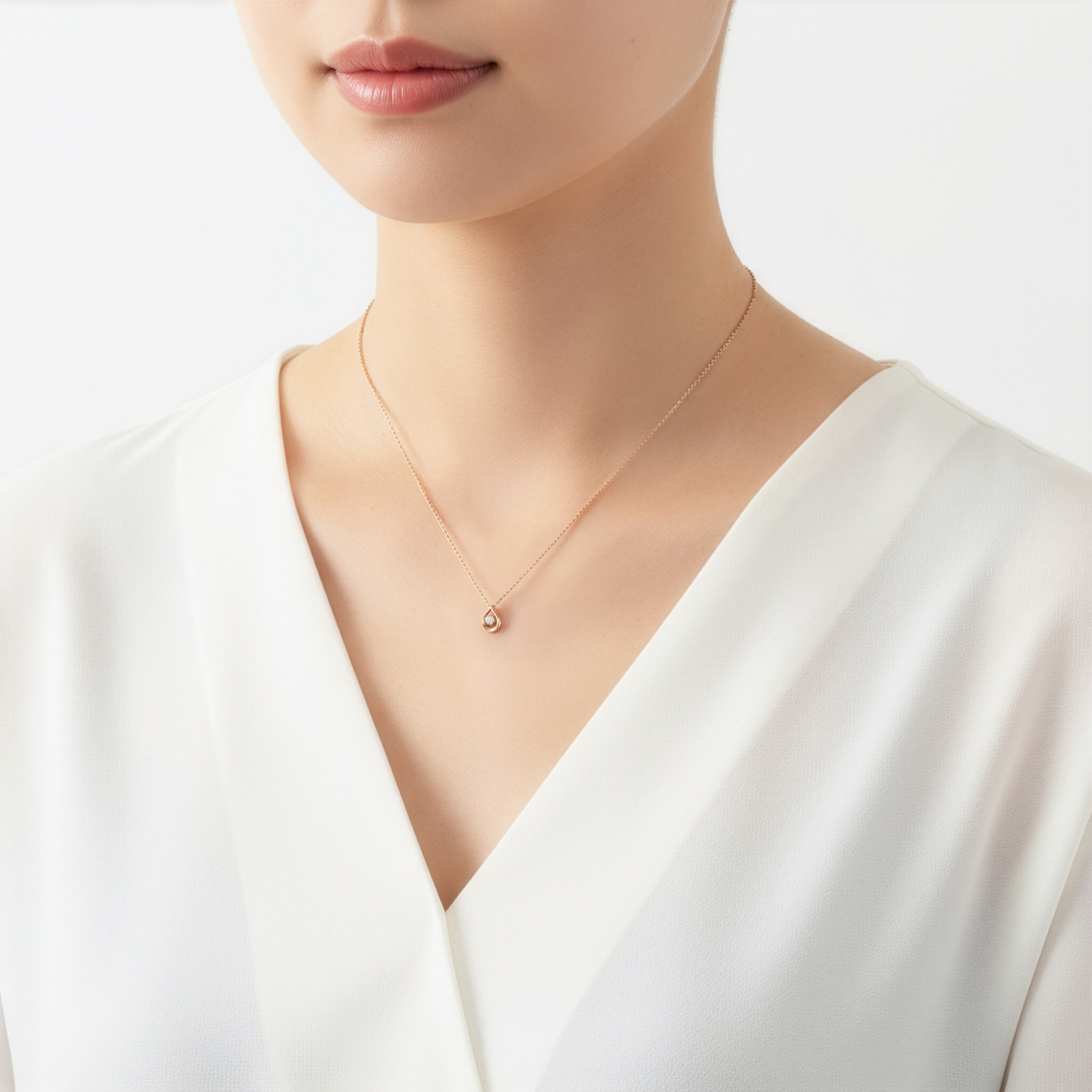 K10YGダンシングストーンネックレス