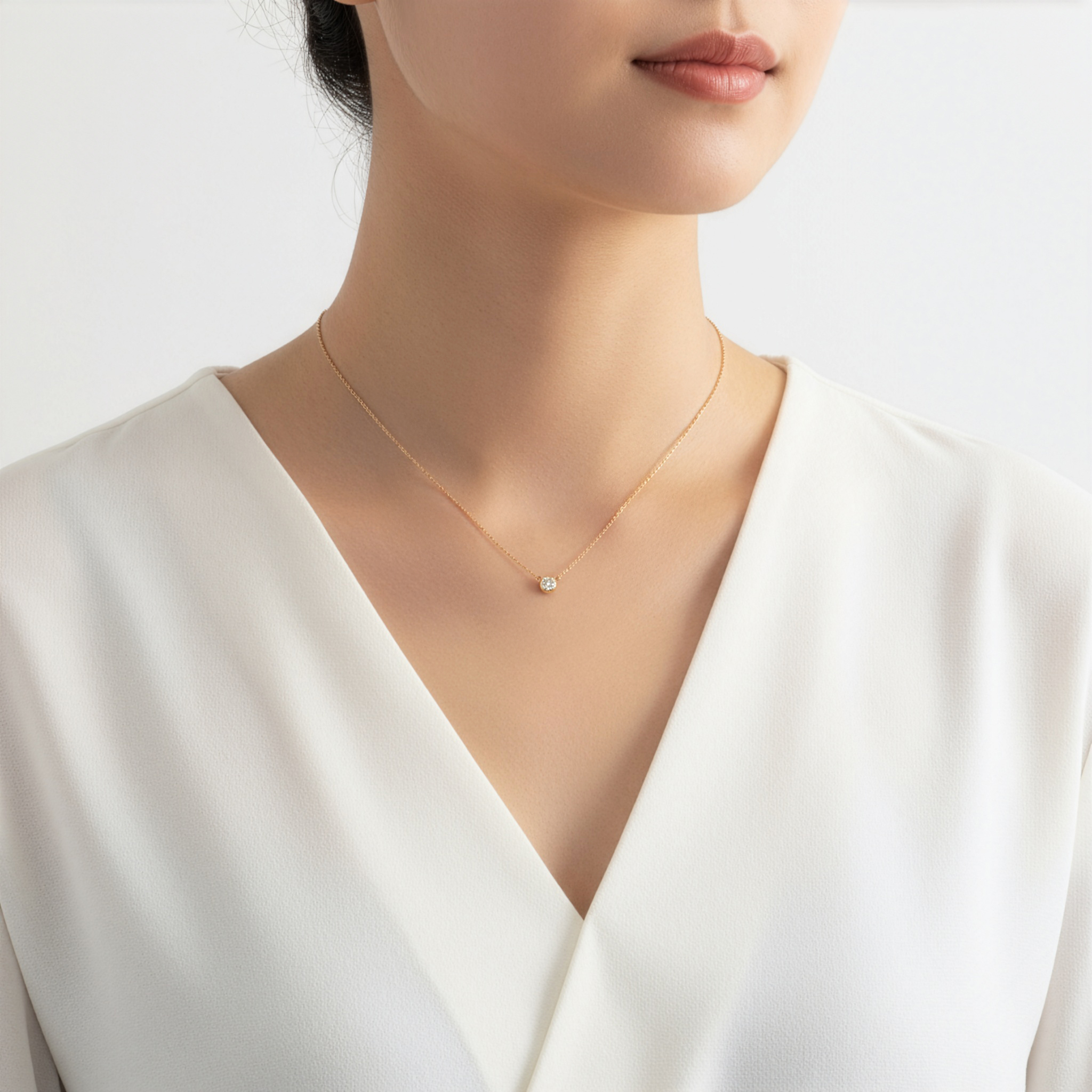 Ptラボグロウンダイヤモンドネックレス