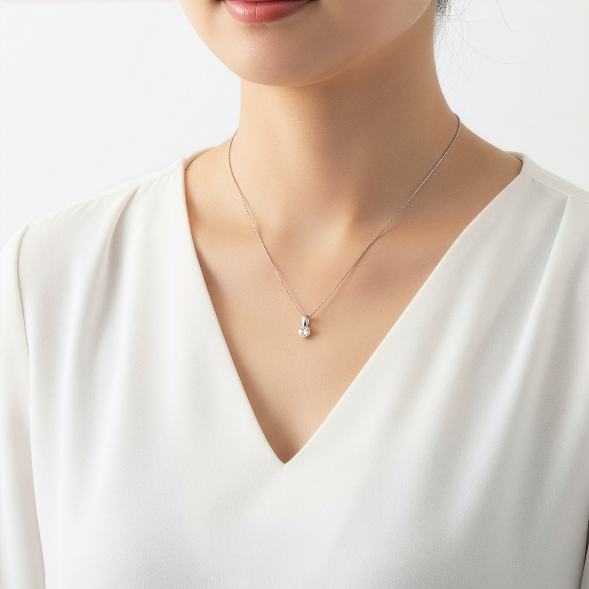 Ptラボグロウンダイヤモンド1.0ctネックレス